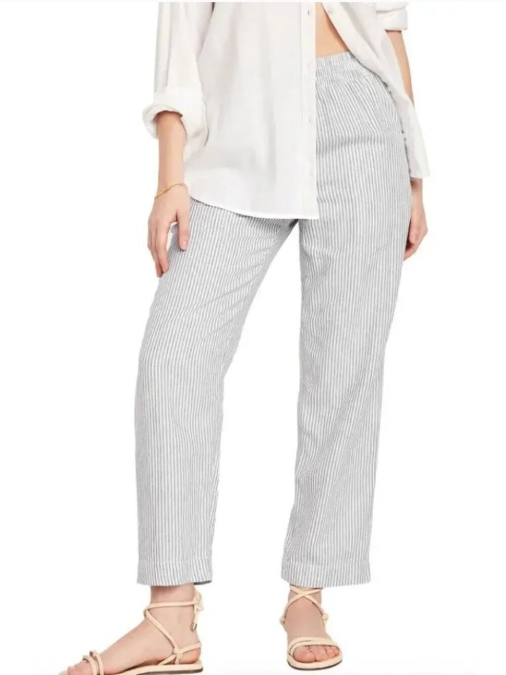 Old Navy Stripe Linen Pants